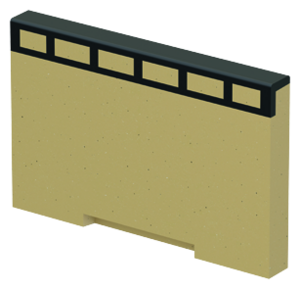 Universal tät gavel (lågbyggd ränna)