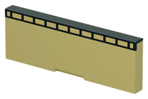 Universal tät gavel (lågbyggd ränna)